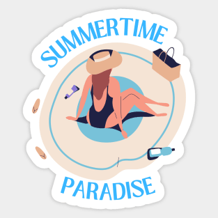 Hello summer Beach summertime Adventure travel lover palm tree sun Sticker